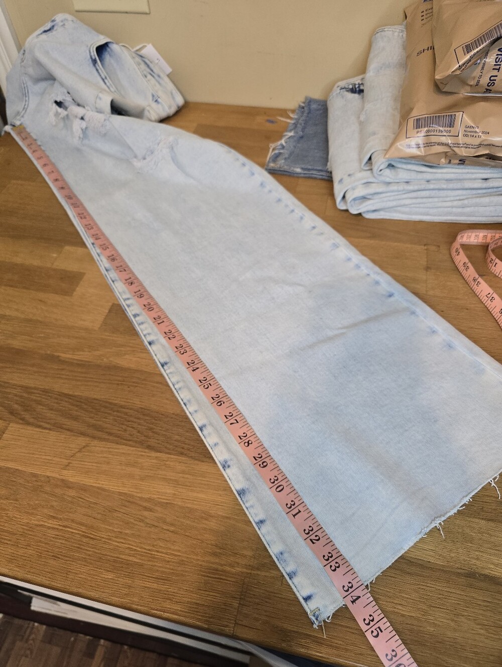 Risen Jeans Georgia - Light Wash Wide Leg Long Tall Inseam 13/31 NWT - Picture 12 of 14